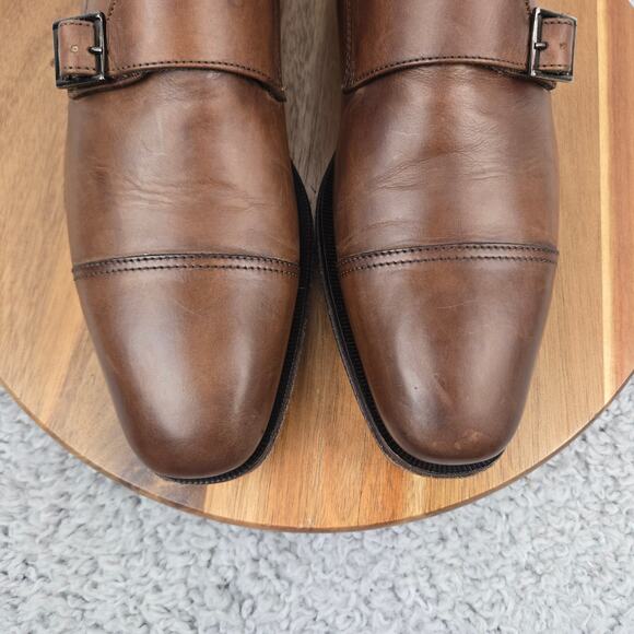 To Boot New York Mens 8.5 Hammill Brown Double Monk Strap Cap Toe Daily Loafer main image 12